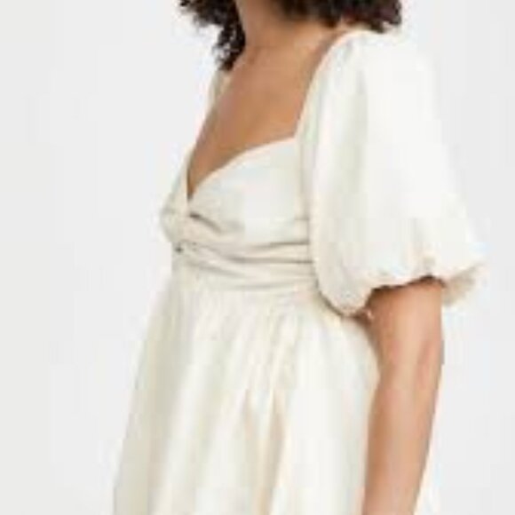 NWT En Saison Poplin Babydoll Dress in Cream  - Size S - Picture 3 of 6